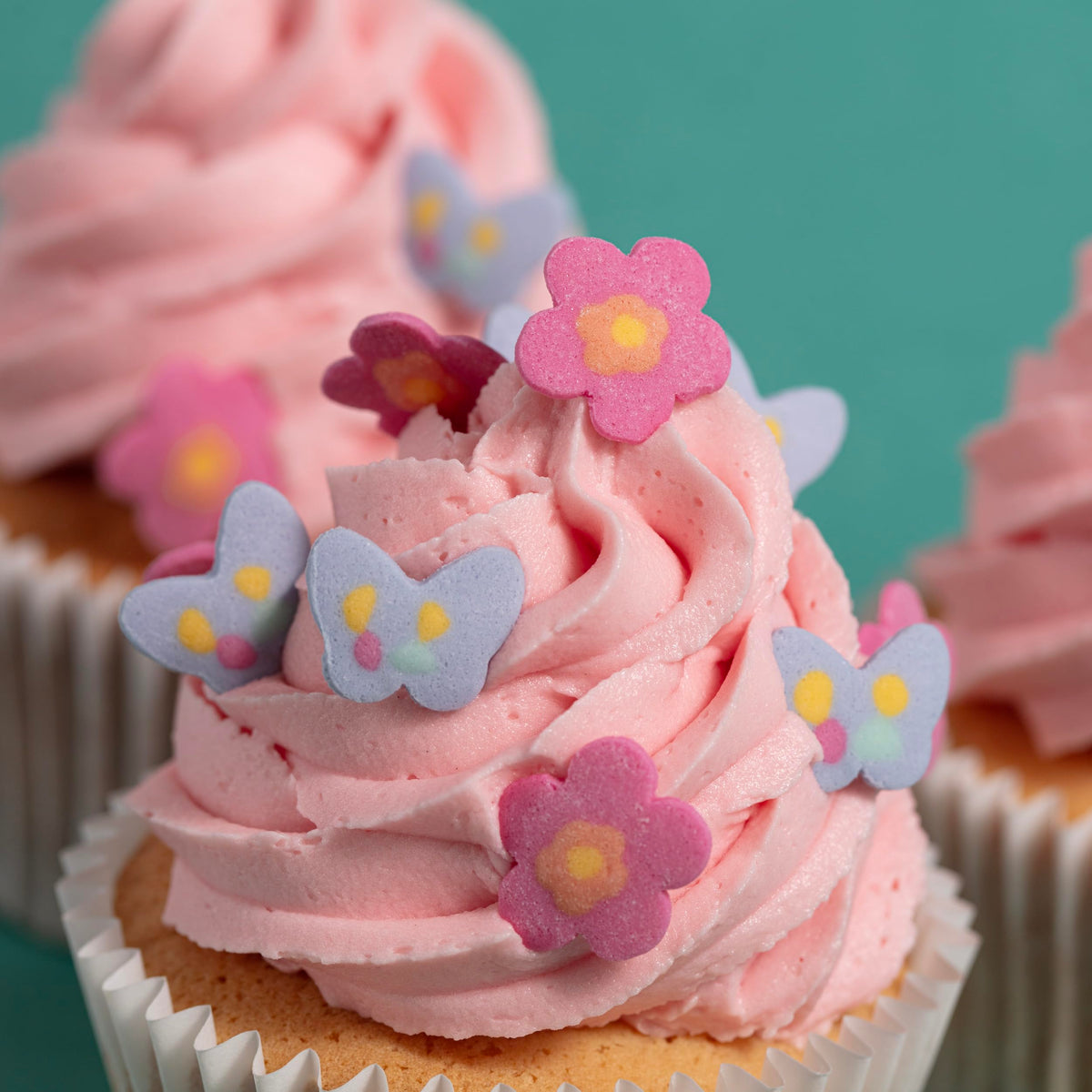 PME Cake Butterflies & Blossoms Sprinkle Charms - Edible Decorations | 25g | Approx. 10mm