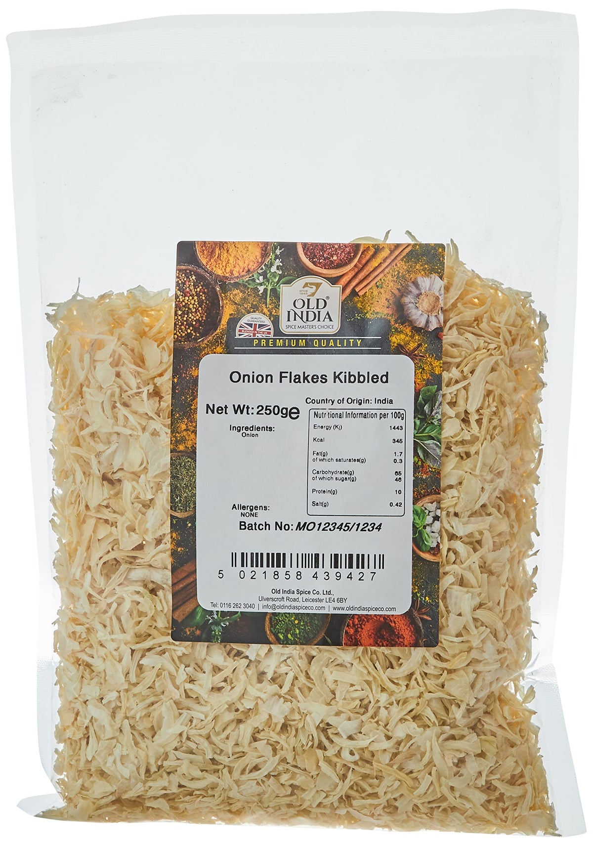 Old India Onion Flakes - 100% Natural Kibbled Onion | 250g 1