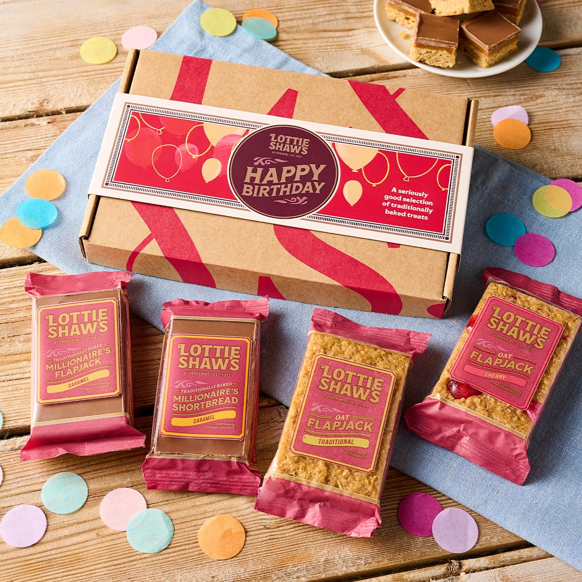 Lottie Shaw's Happy Birthday Baked Treats Letterbox Gift - 4 Count Pack | 340g 3