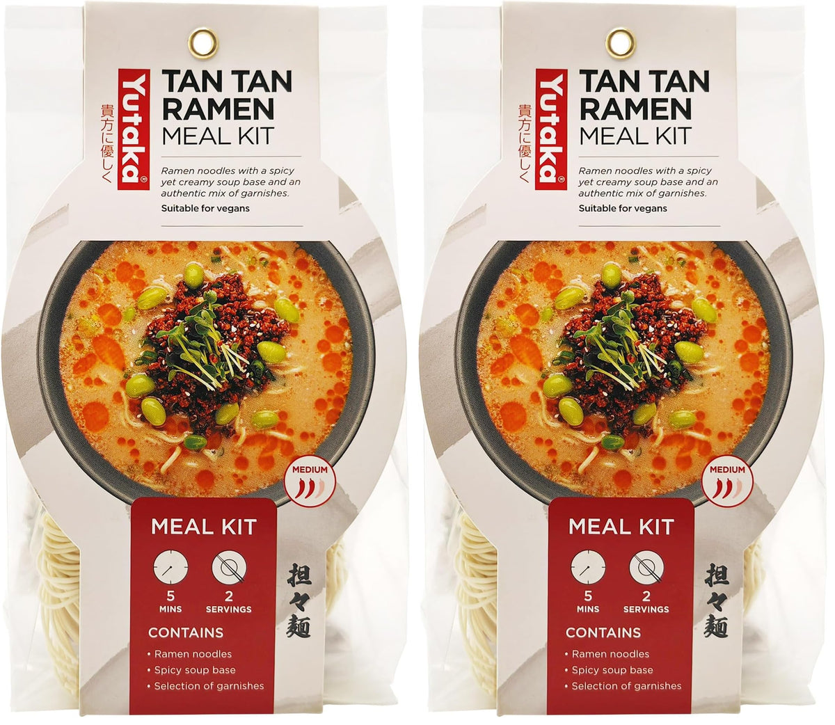 Yutaka Tan Tan Ramen Meal Kit - Spicy Sesame Noodles (215g Pack of 2)