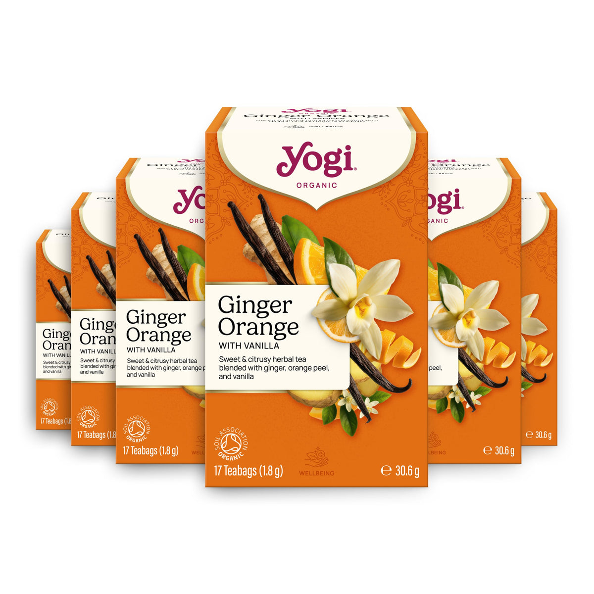 Yogi Ginger Orange with Vanilla Organic Herbal Tea - Supports Digestion | Immune Support | Promotes Relaxation