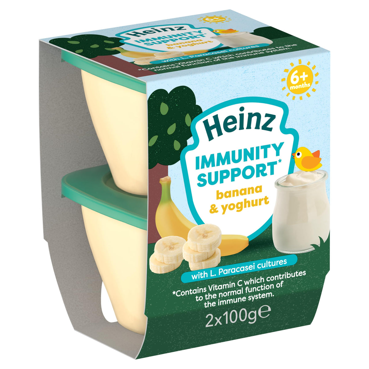 Heinz Baby Food Banana & Yoghurt Immunity Support Pots - 12x100g Pots
