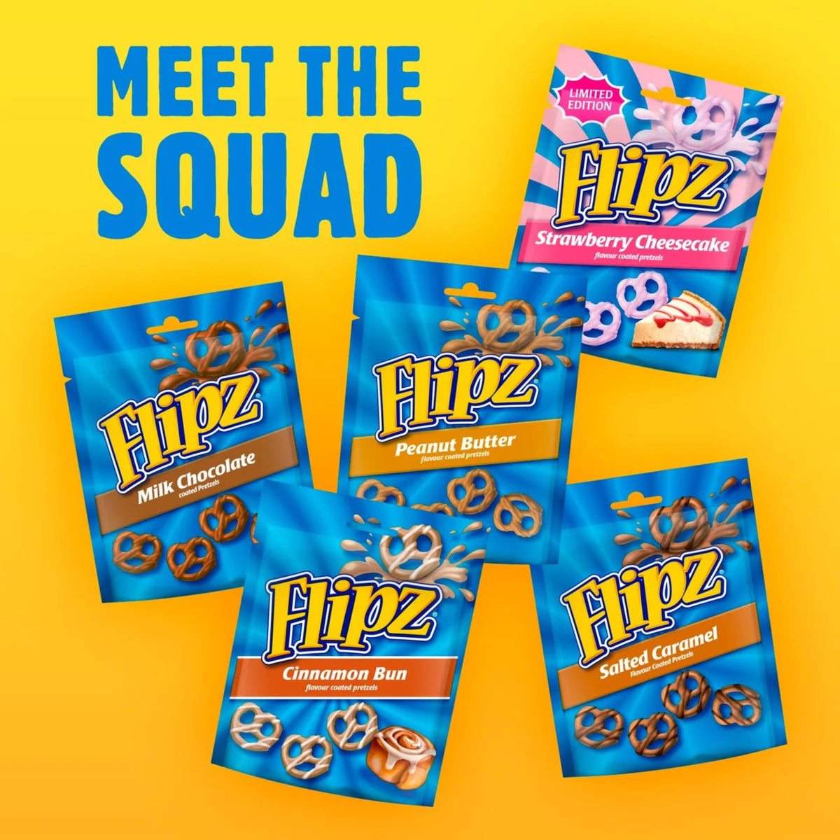 Flipz Milk Chocolate Coated Pretzels - 90g Bags (Pack of 6) 6