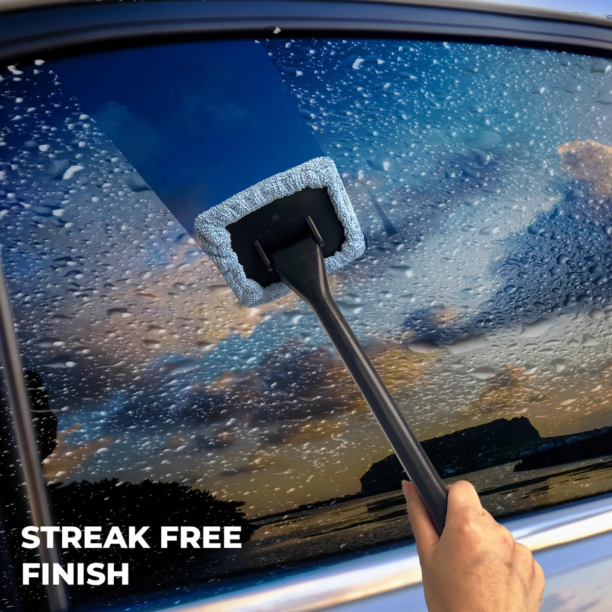 Simply Auto Microfibre Window Mop - Lightweight & Washable Head | 38.5x13.5cm 3