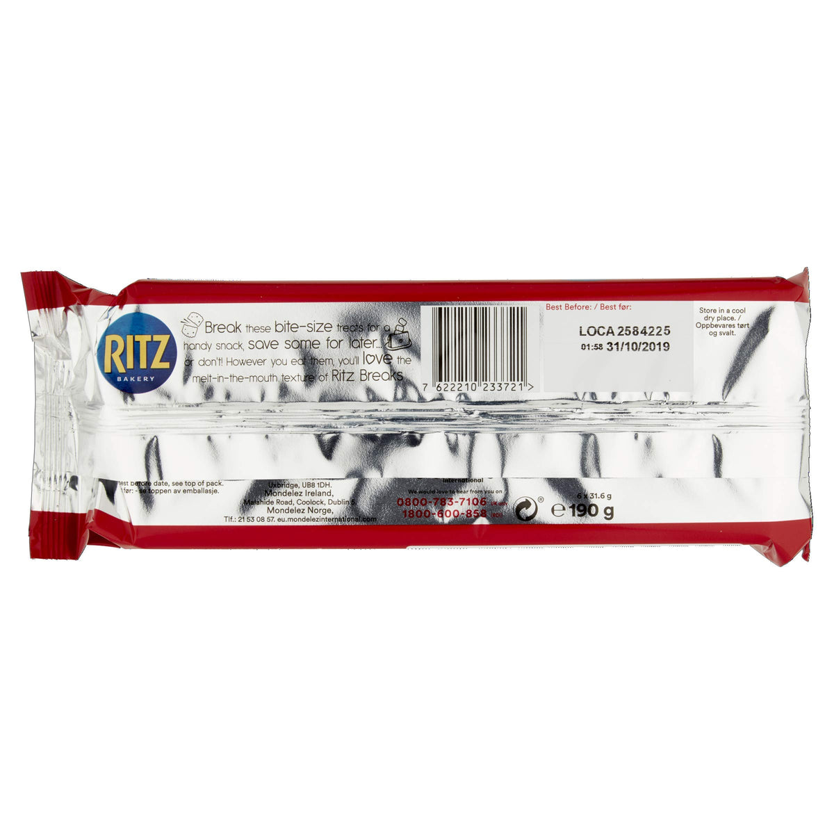 RITZ Original Crisp & Flatbreads - Savoury, Vegetarian, 190g Pack of 2 4