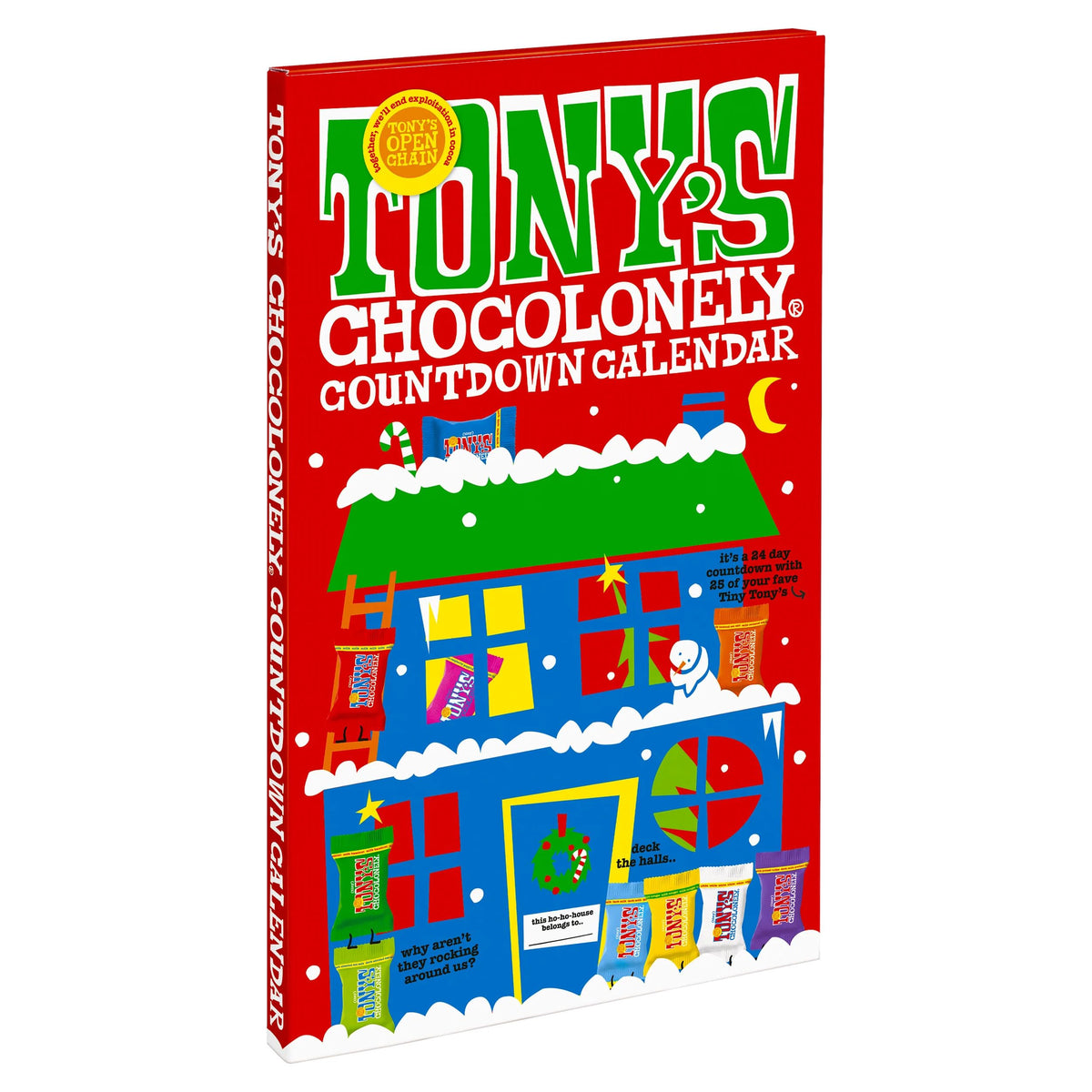 Tony's Chocolonely Big Advent Calendar - 25 Tiny Chocolates | Mix of 10 Flavours | Vegetarian | 225g 6