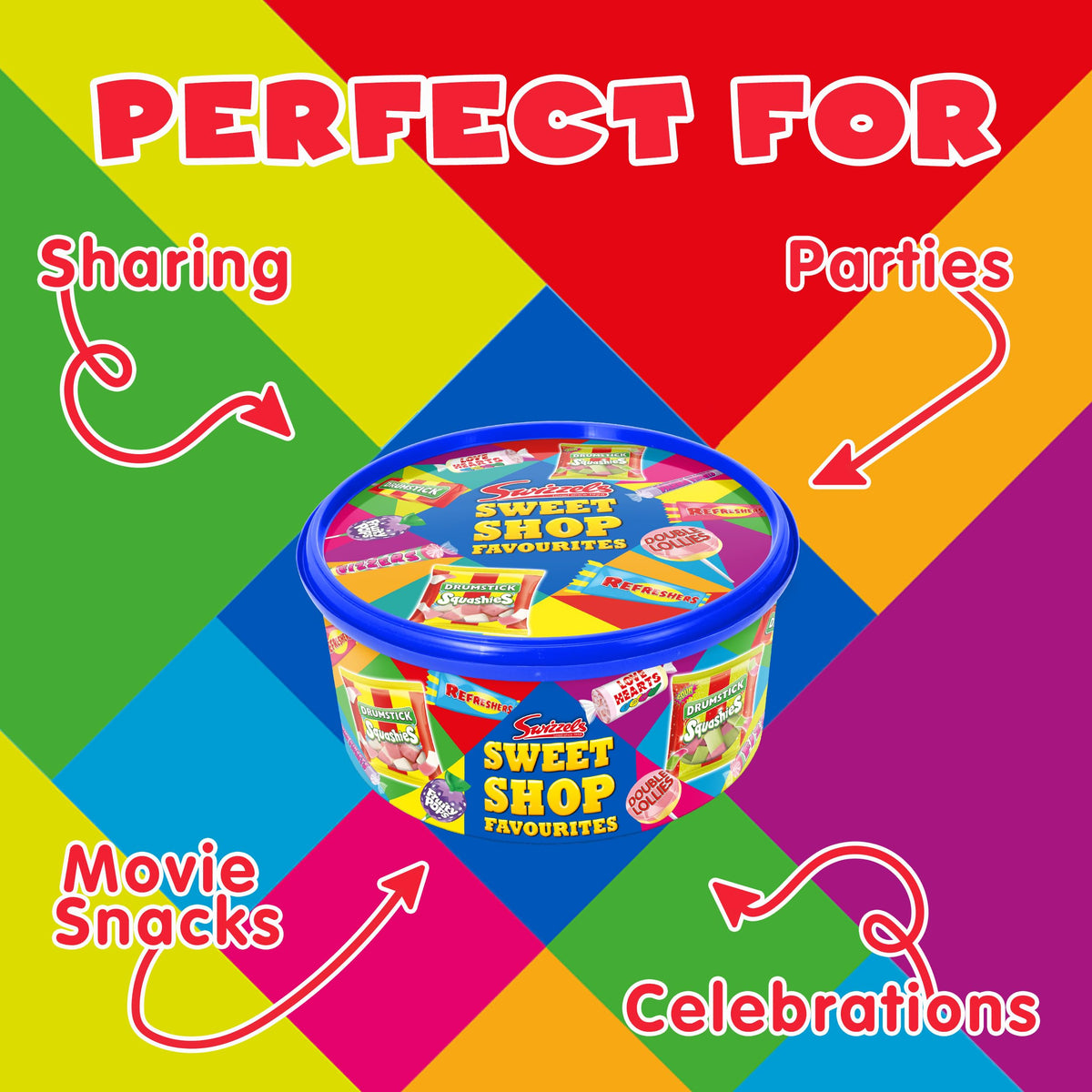 Swizzels Sweet Shop Favourites Tub - 650g (Pack of 2) | Vegetarian, Vegan, Coeliac Friendly 4