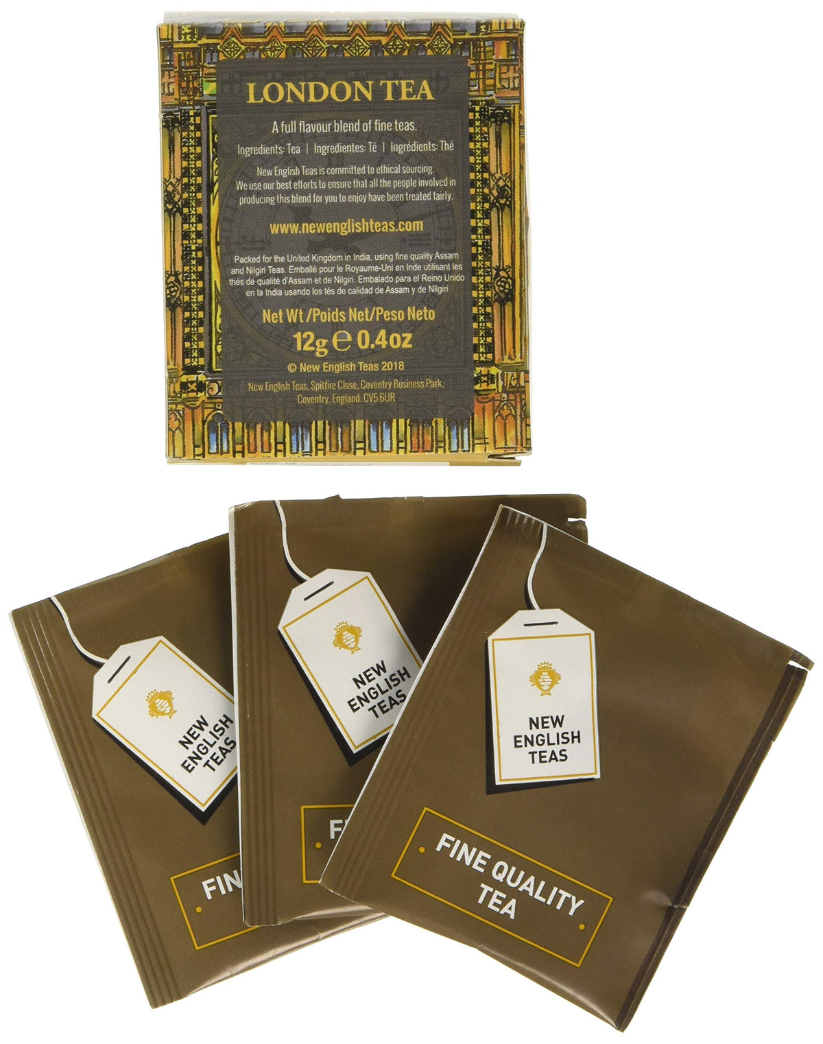 New English Teas London Tea Big Ben Gift Carton - 6 English Breakfast Teabags 2