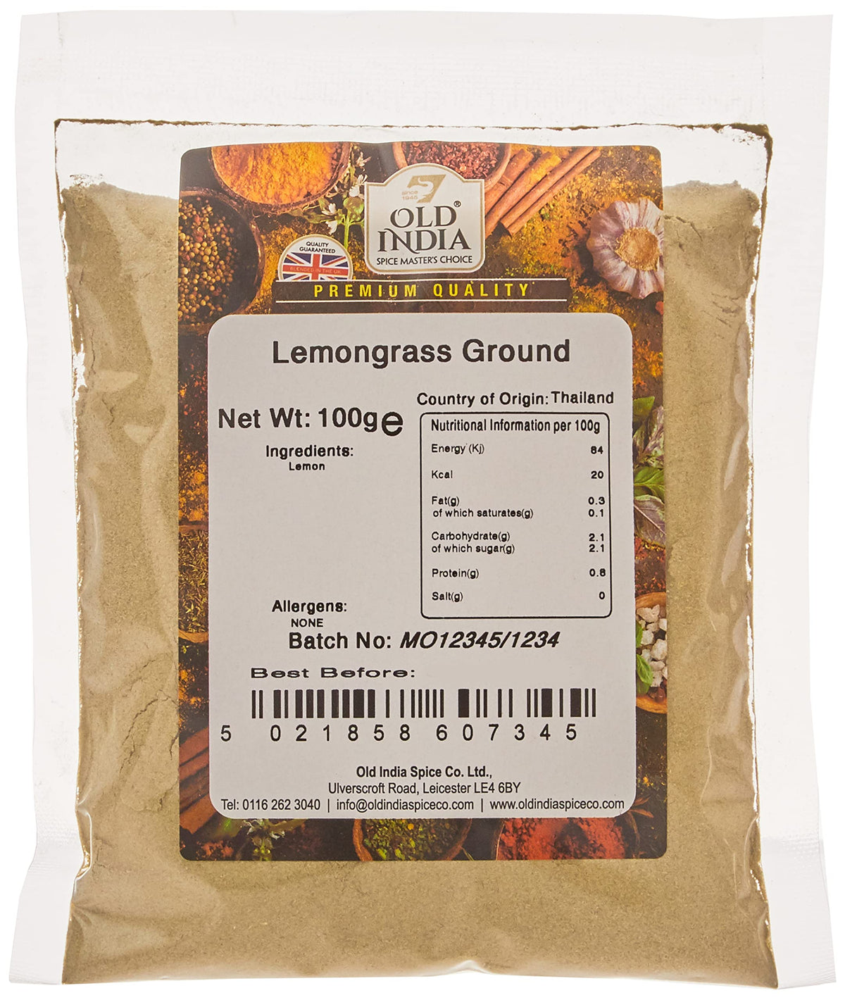 Old India Lemongrass Ground - 100g 1