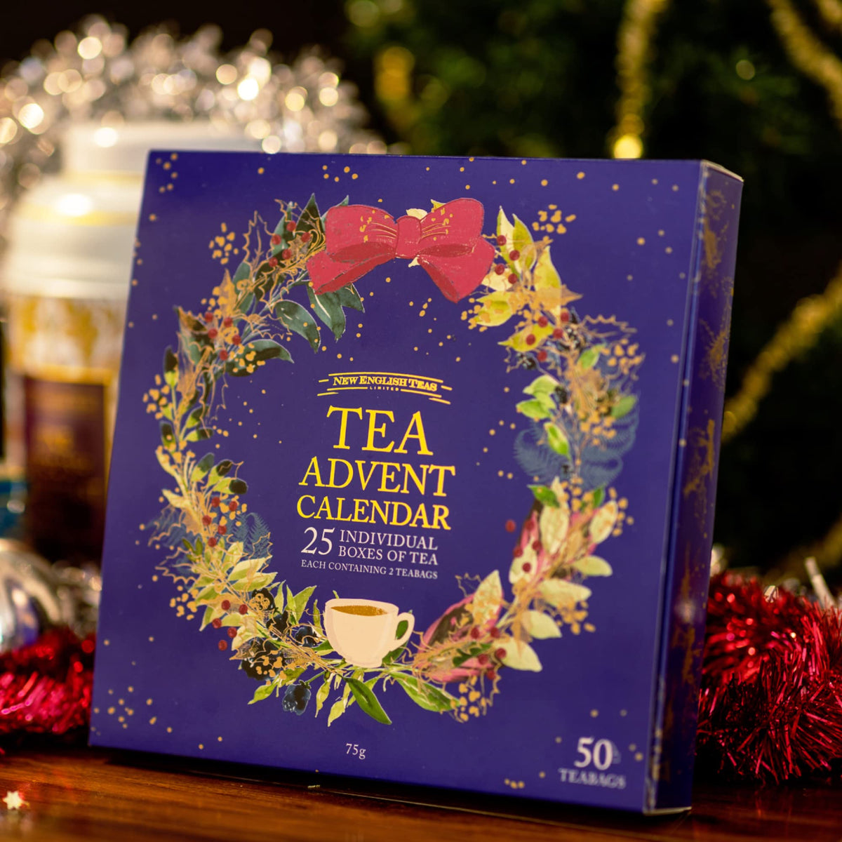 New English Teas Christmas Tea Advent Calendar - 50 Teabags, 25 Days 2
