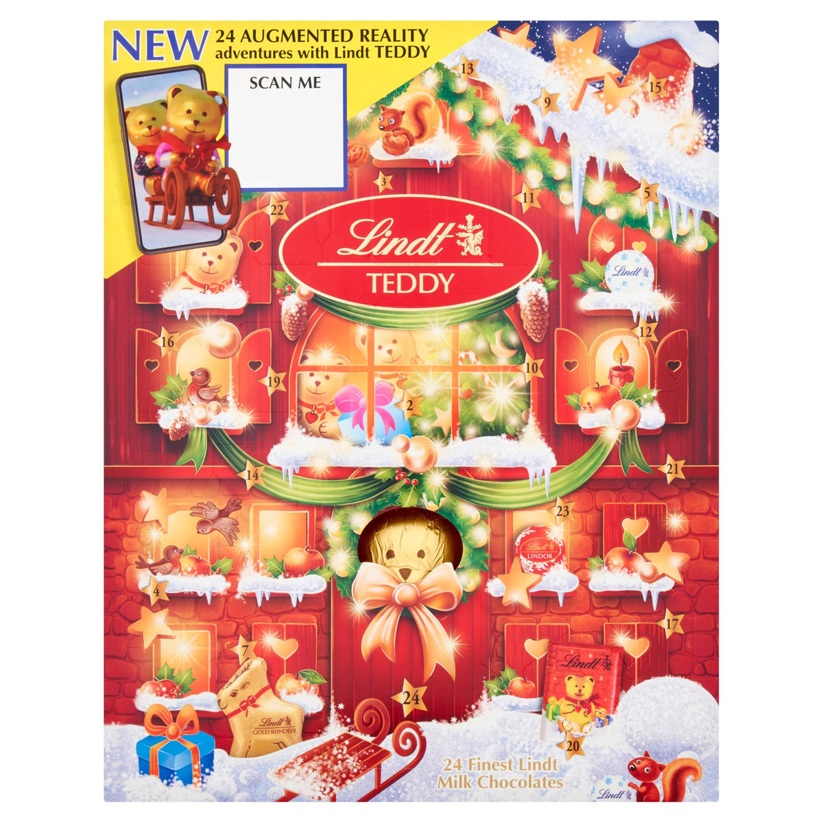 Lindt Teddy Advent Calendar - 24 Milk Chocolates | 250g 12