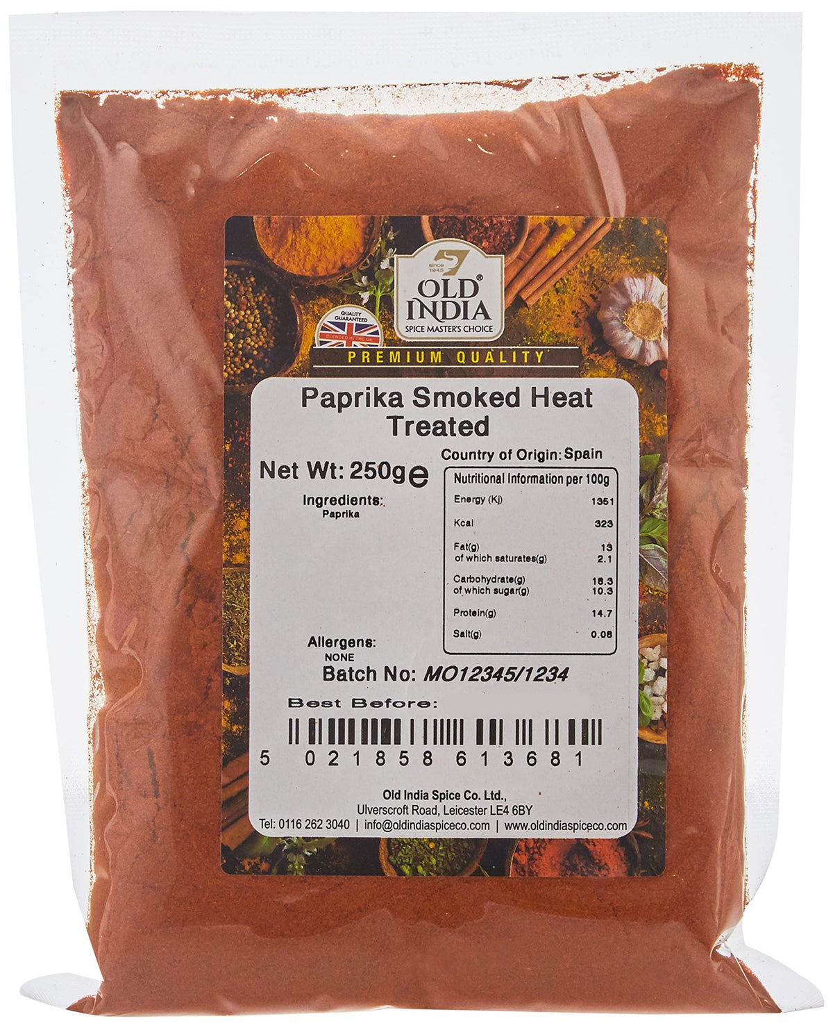 Old India Smoked Paprika - Heat Treated | 250g