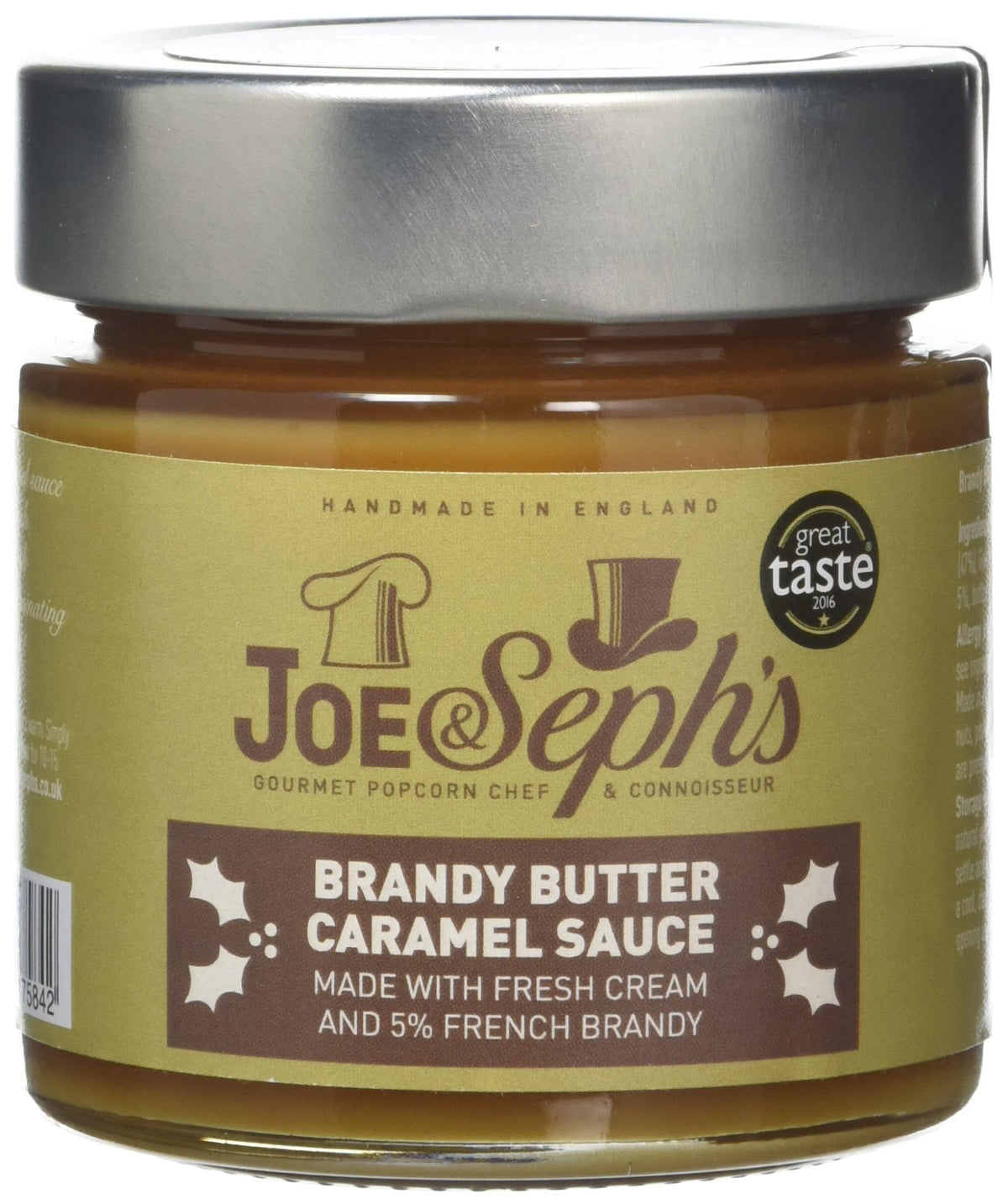 Joe & Seph's Brandy Butter Caramel Sauce - Gluten Free | Vegetarian | 230g Jar