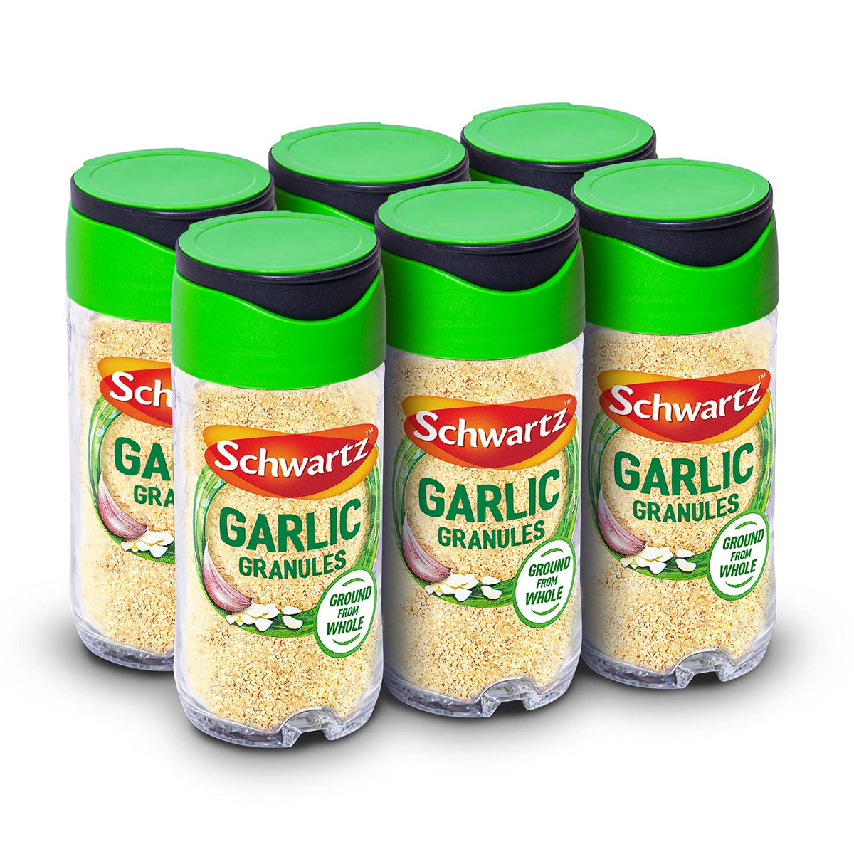 Schwartz Garlic Granules - 6 x 47g Jars | Adds Rich Taste and Aroma
