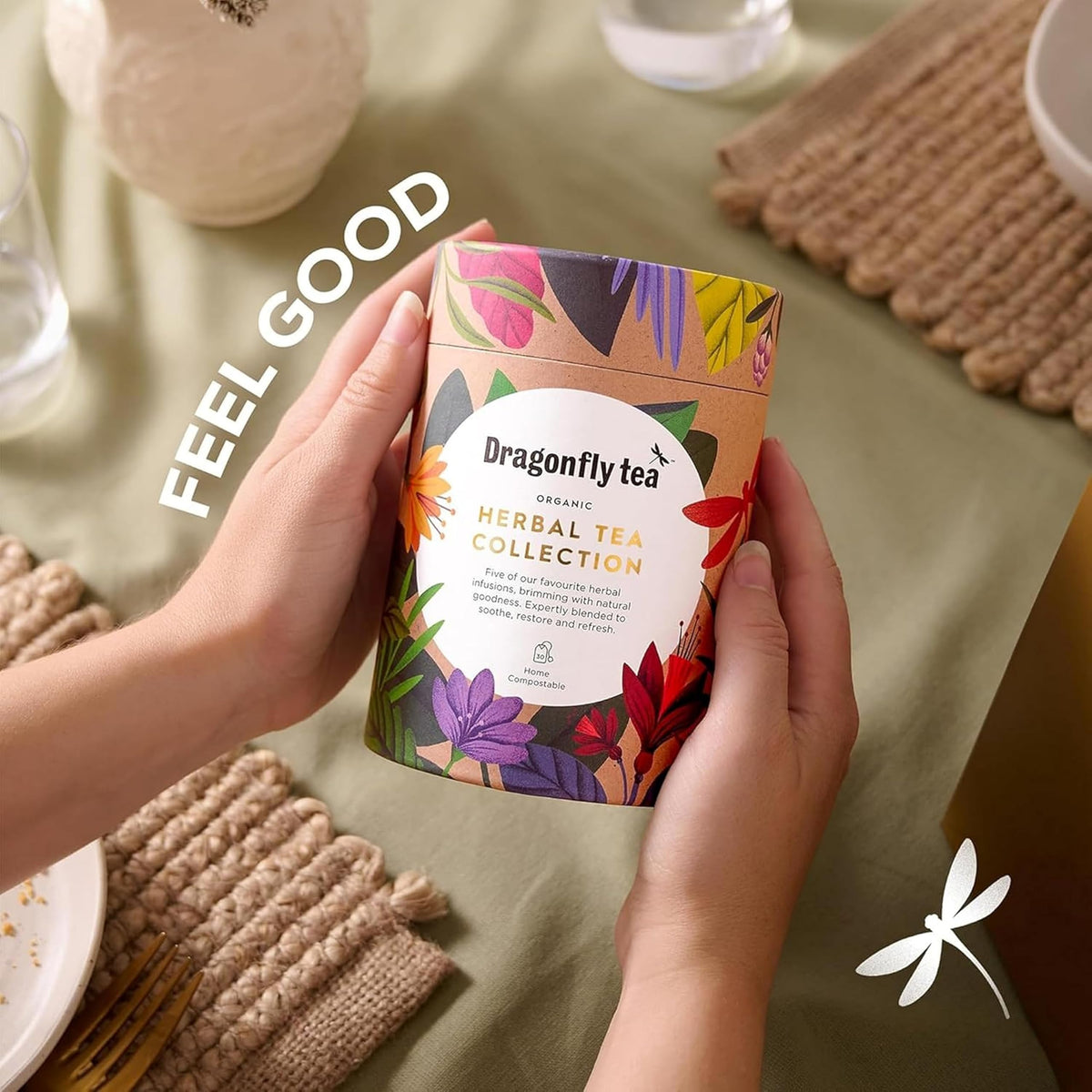 Dragonfly Organic Herbal Tea Gift Collection - 30 Teabags | Relaxation | Stress Relief