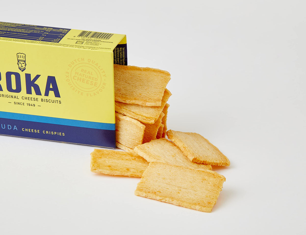 Roka Gouda Cheese Crispies - 30% Real Gouda Cheese | 100g Pack of 4