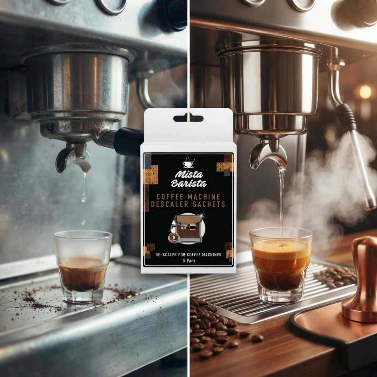 Mista Barista Coffee Machine Descaler Sachets - 5 x 50g | Eco-Conscious Formula | Citric Acid Based 7