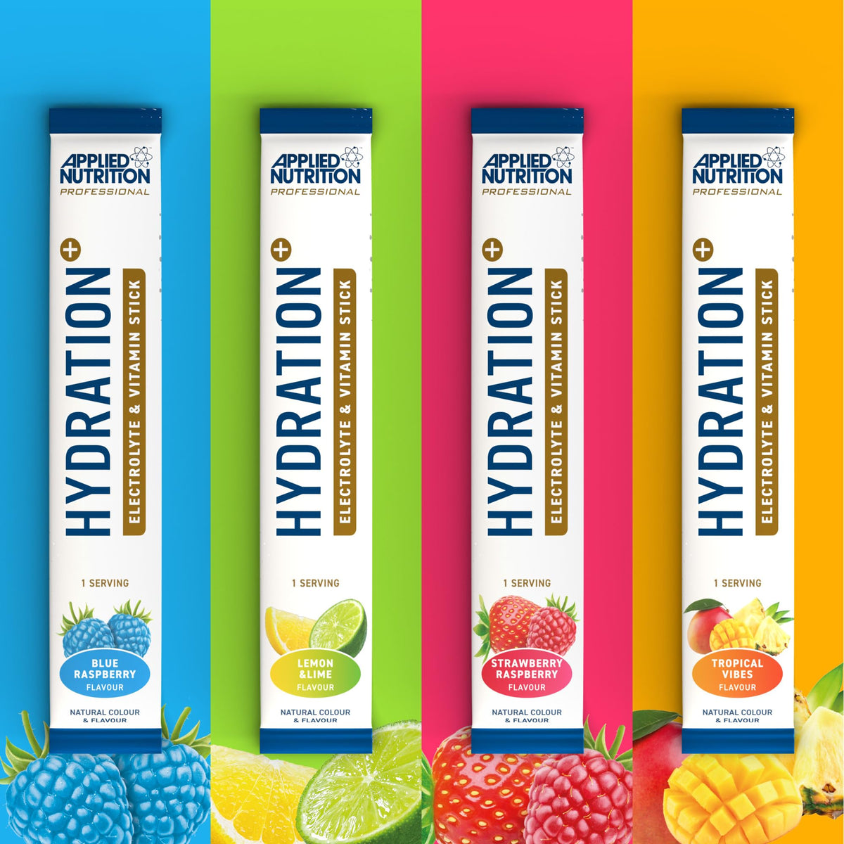 Applied Nutrition Hydration+ Electrolyte & Vitamin Sticks - Rapid Hydration & Energy | 7 Servings | Blue Raspberry 3