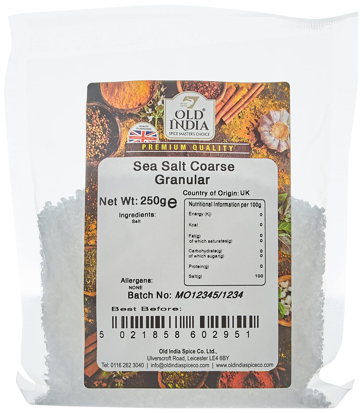 Old India Coarse Sea Salt - 250g