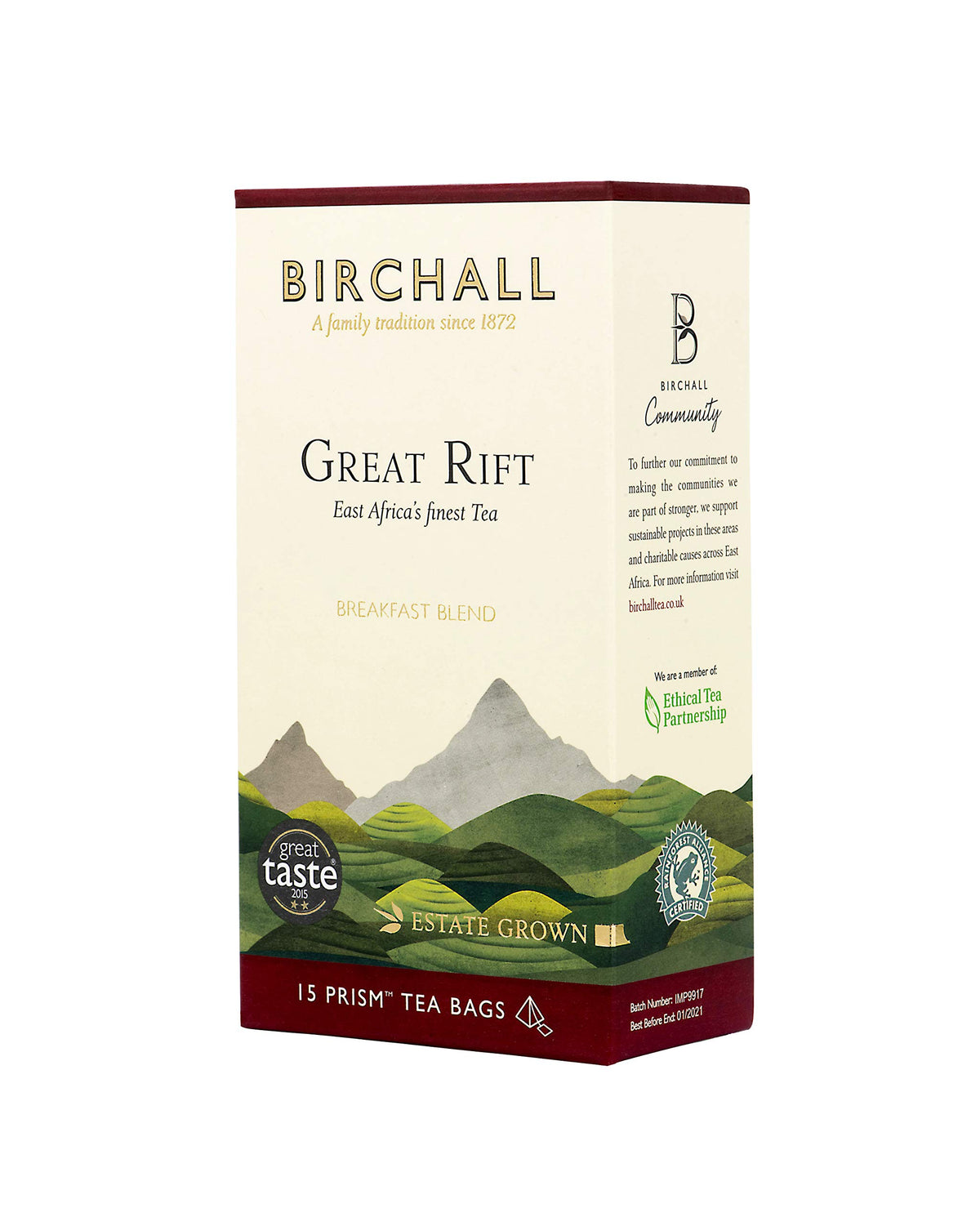 Birchall Great Rift Breakfast Blend Tea Bags - 15 Count (Pack of 2) | East African Black Tea | Rainforest Alliance Certified 3
