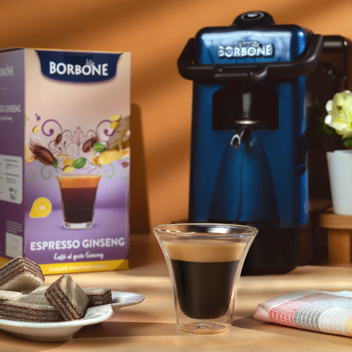 Caffè Borbone Espresso Ginseng - 72 Pods | Compatible with ESE Systems | Italian Coffee Blend 3