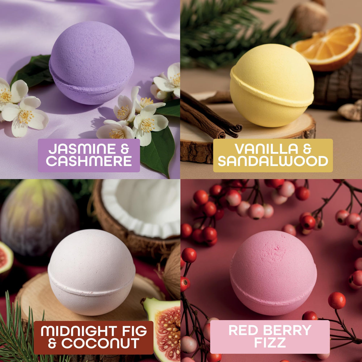 Elysium Spa Christmas Advent Calendar - 12 Days of Bath Bombs | 4 Festive Fragrances | Relaxing Self-Care 4