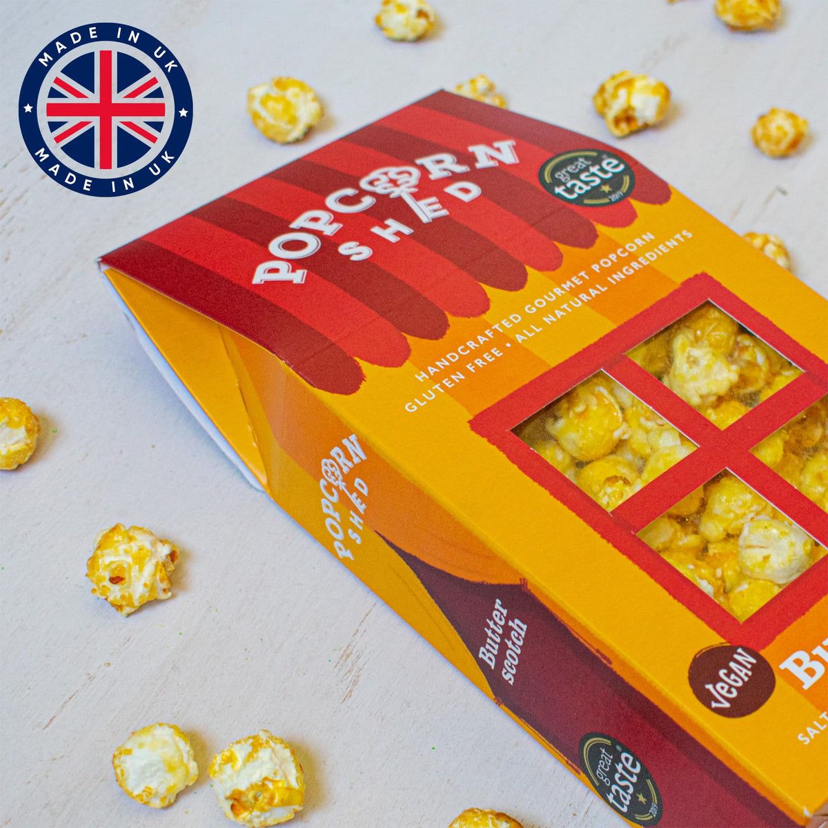 Popcorn Shed Butterscotch Gourmet Popcorn - Vegan, Sweet & Salty Flavour, 85g 3