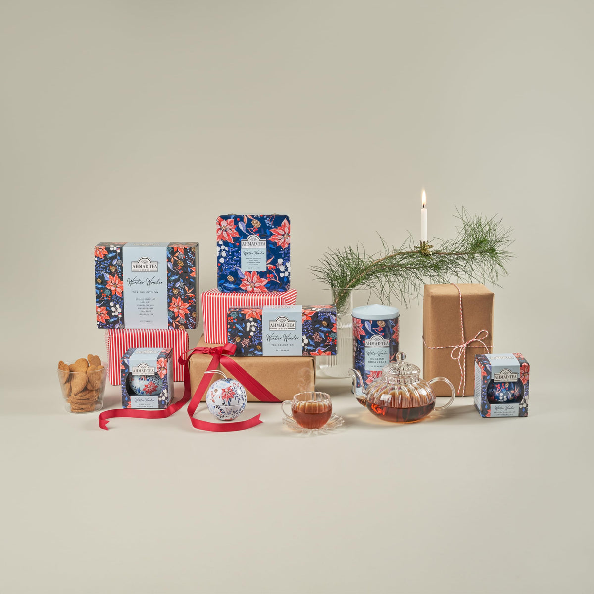 Ahmad Tea Christmas Selection Pack - 30 Teabags | English Breakfast, Cinnamon Haze, Chai Spice 5