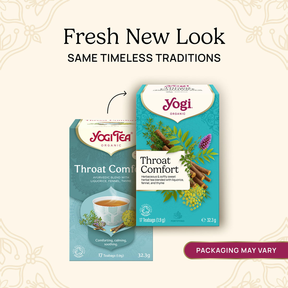 Yogi Throat Comfort Organic Herbal Tea - Throat Soothing | 102 Tea Bags | 6 Boxes 3