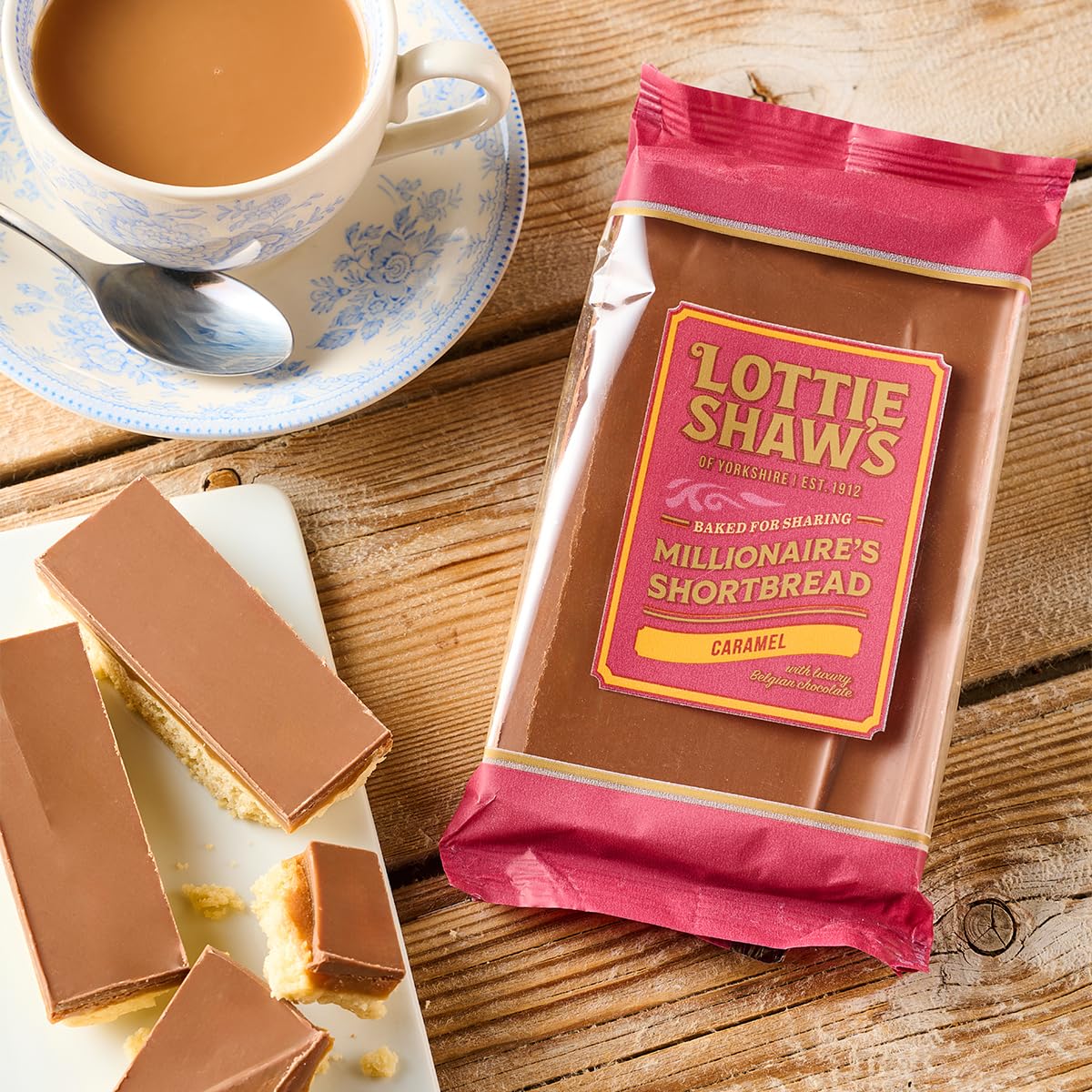 Lottie Shaw's Millionaire Shortbread Sharing Bar - 240g | 3 Layers | Vegetarian 2