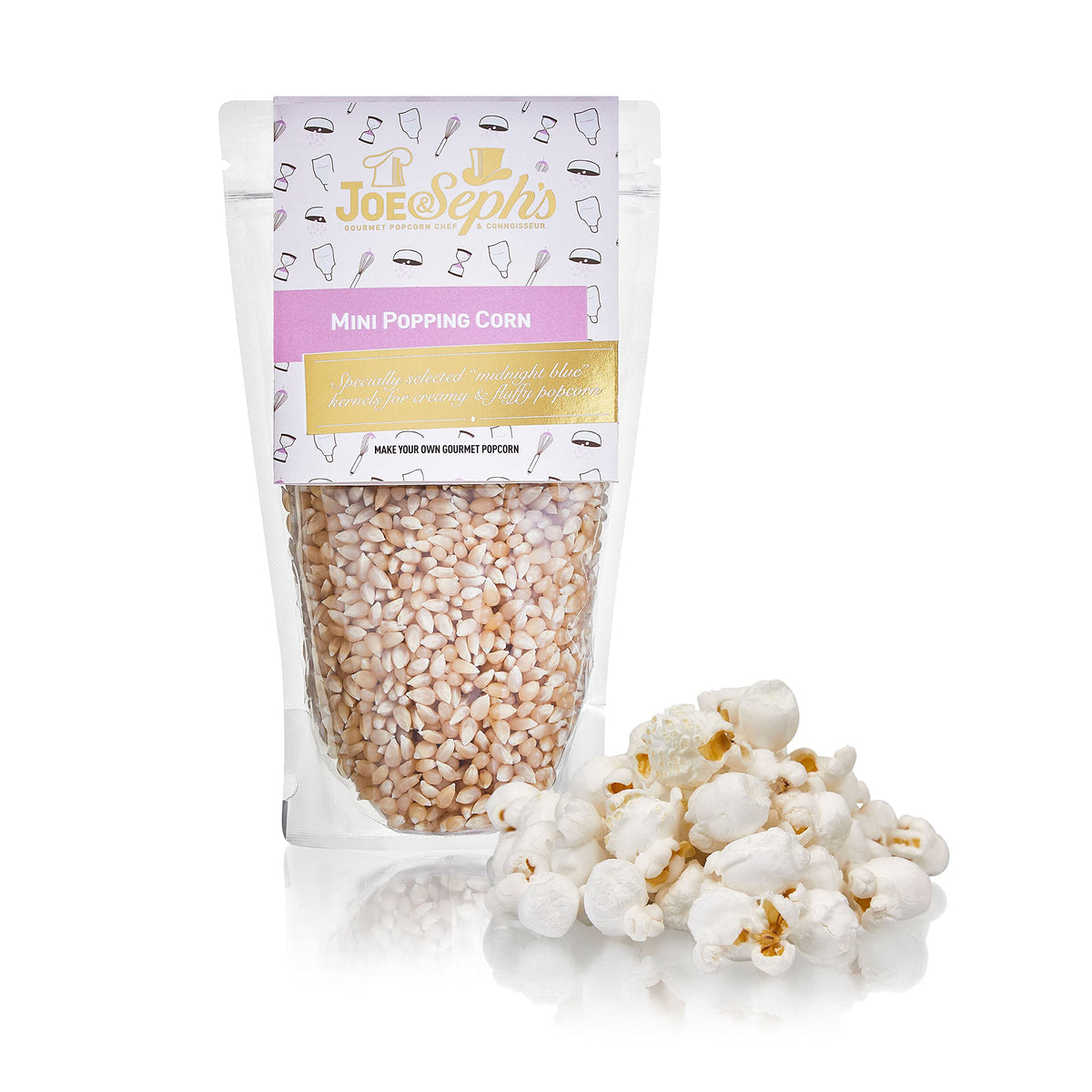Joe & Seph's Mini Popping Corn Kernels - 400g Bag | Gluten Free, Soy Free, Dairy Free
