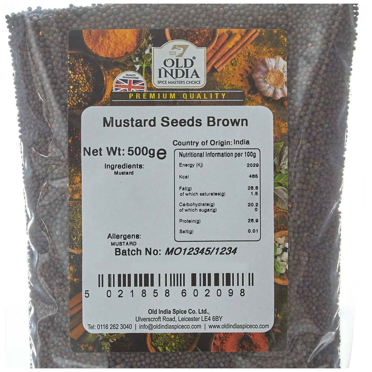 Old India Brown Mustard Seeds - 500g 2