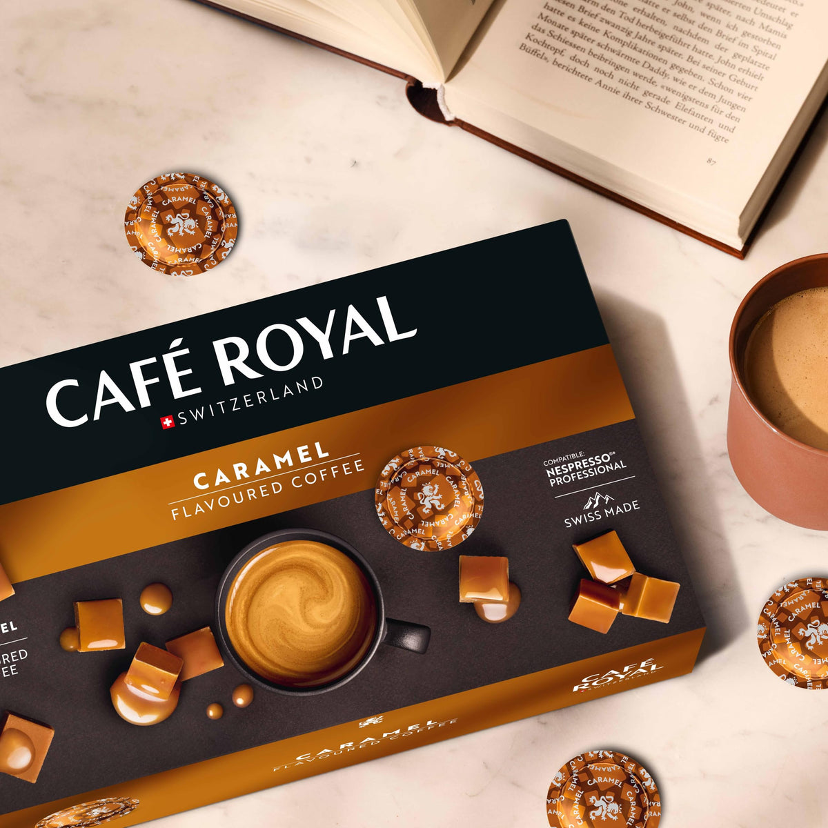 Café Royal Caramel Coffee Pads - 50 Count | Nespresso® Professional Compatible | Arabica Beans 5