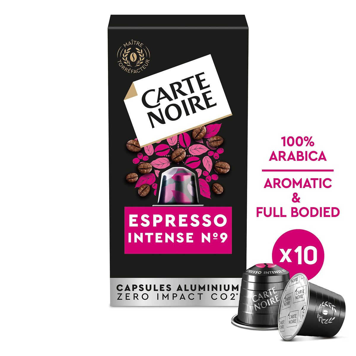 Carte Noire Espresso Intense - 100 Aluminium Capsules | Arabica Blend | Intensity 9/10