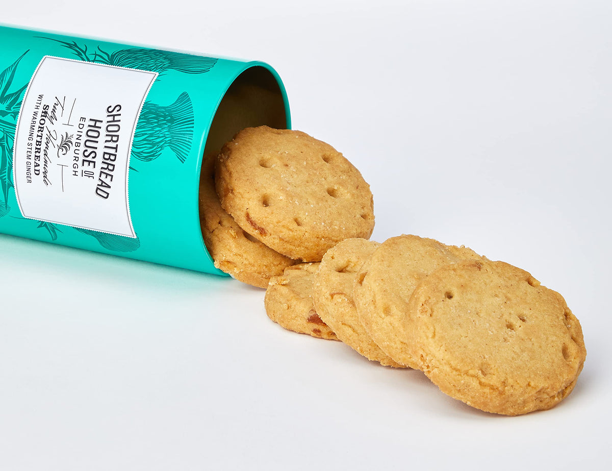 Shortbread House of Edinburgh Handmade Scottish Shortbread with Stem Ginger - 280g Tin 2