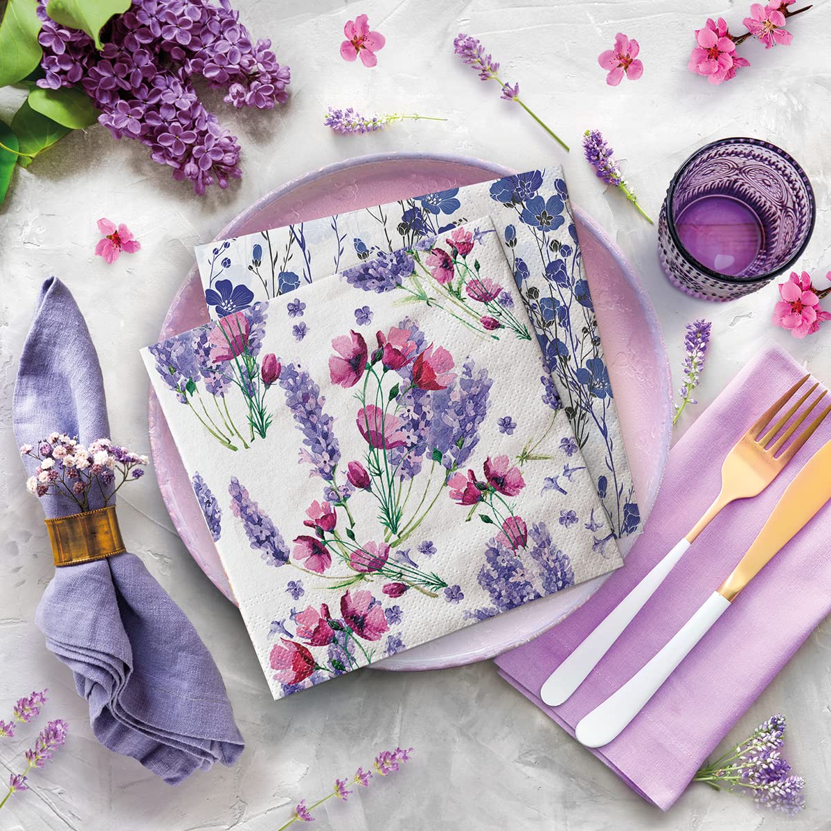 PAW Decor Collection Wild Flowers Napkins - 3-Ply Paper | 33 x 33 cm | 20 Pieces 4