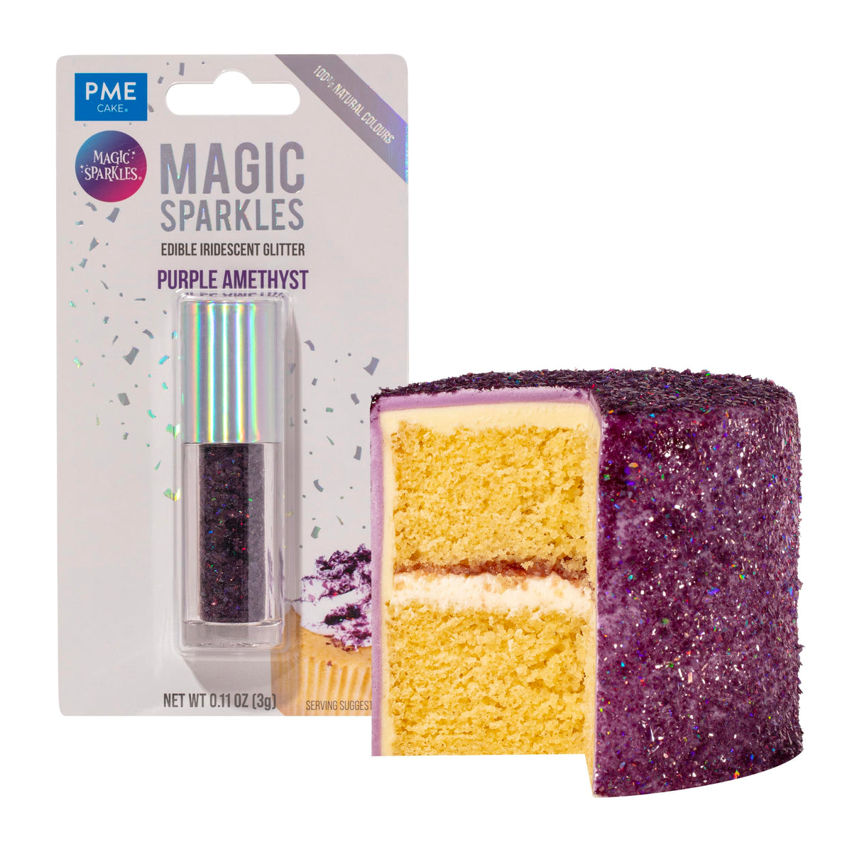 PME Magic Sparkles Edible Glitter - Purple Amethyst | 3g | Vegan-Friendly 9