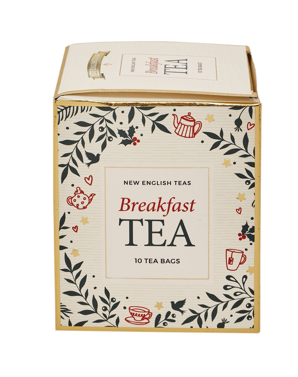 New English Teas White Christmas Tea Gift Box - 10 English Breakfast Teabags