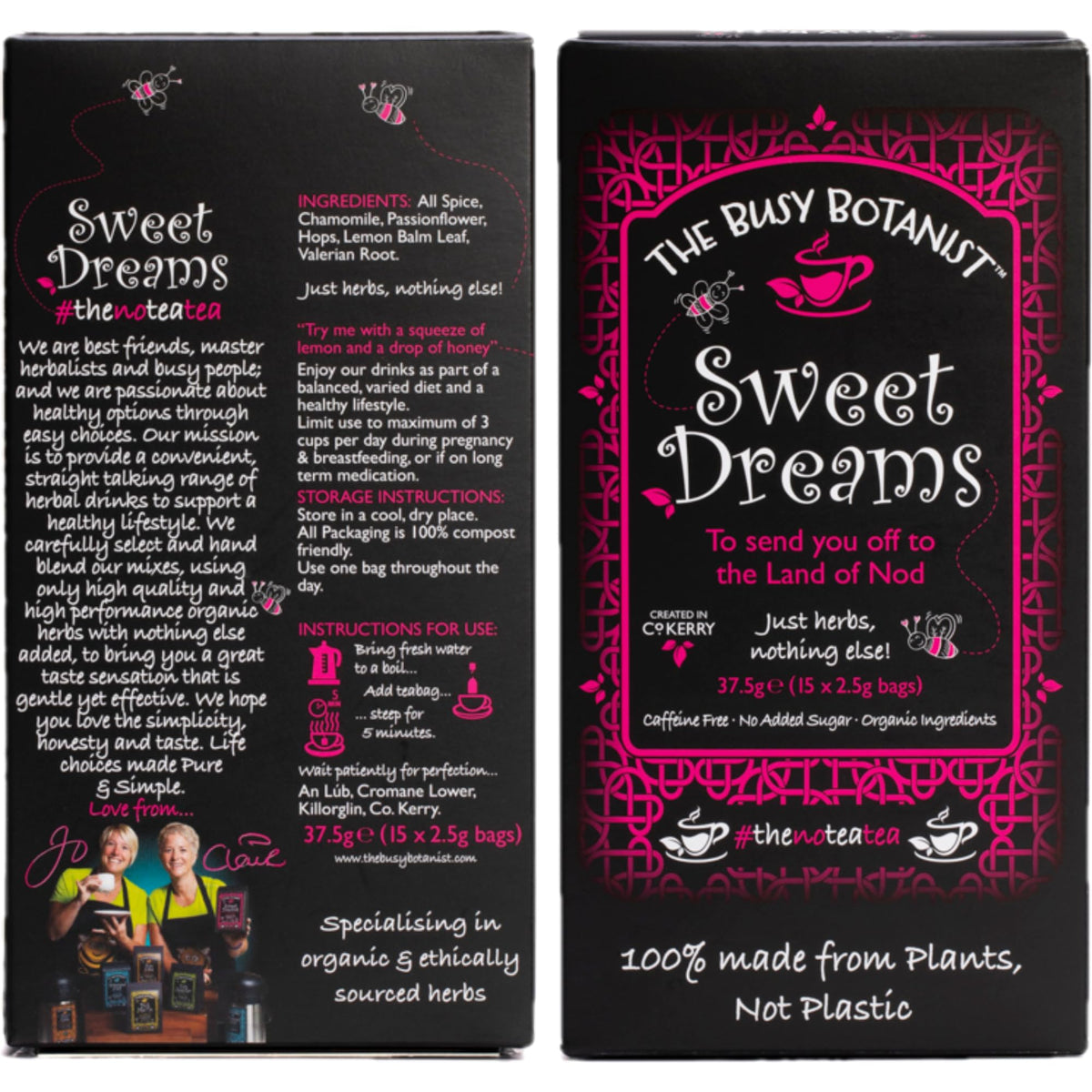 The Busy Botanist Sweet Dreams Herbal Tea - Caffeine Free, Promotes Relaxation & Sleep | 2 Count Pack 6