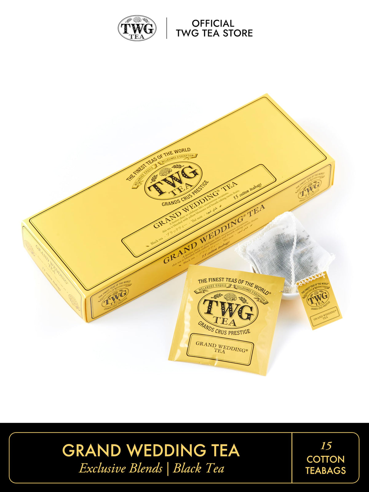 TWG Tea Grand Wedding Tea - Black Tea with Sunflowers & Exotic Fruits, 15 Teabags