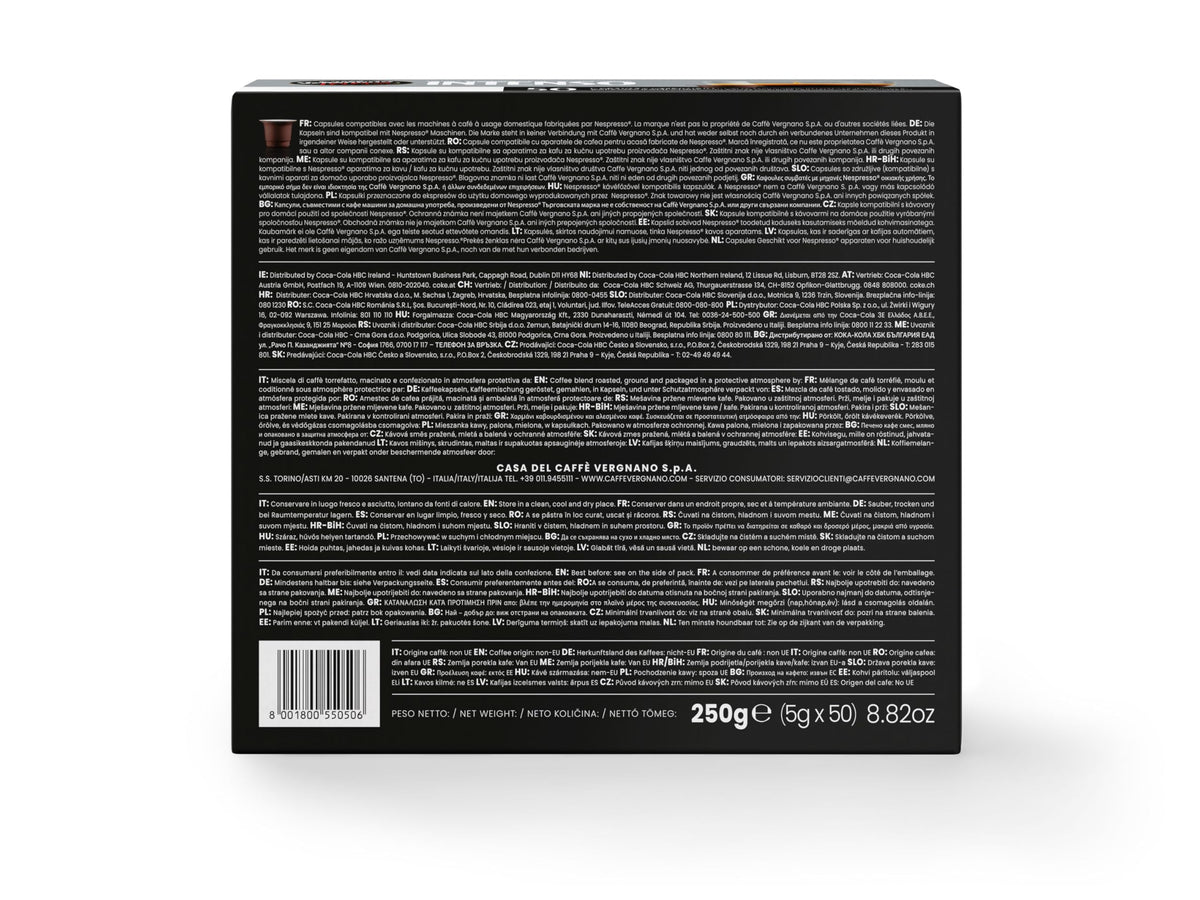 Caffè Vergnano 1882 Intenso Nespresso Compatible Capsules - 50 Count, Compostable 8