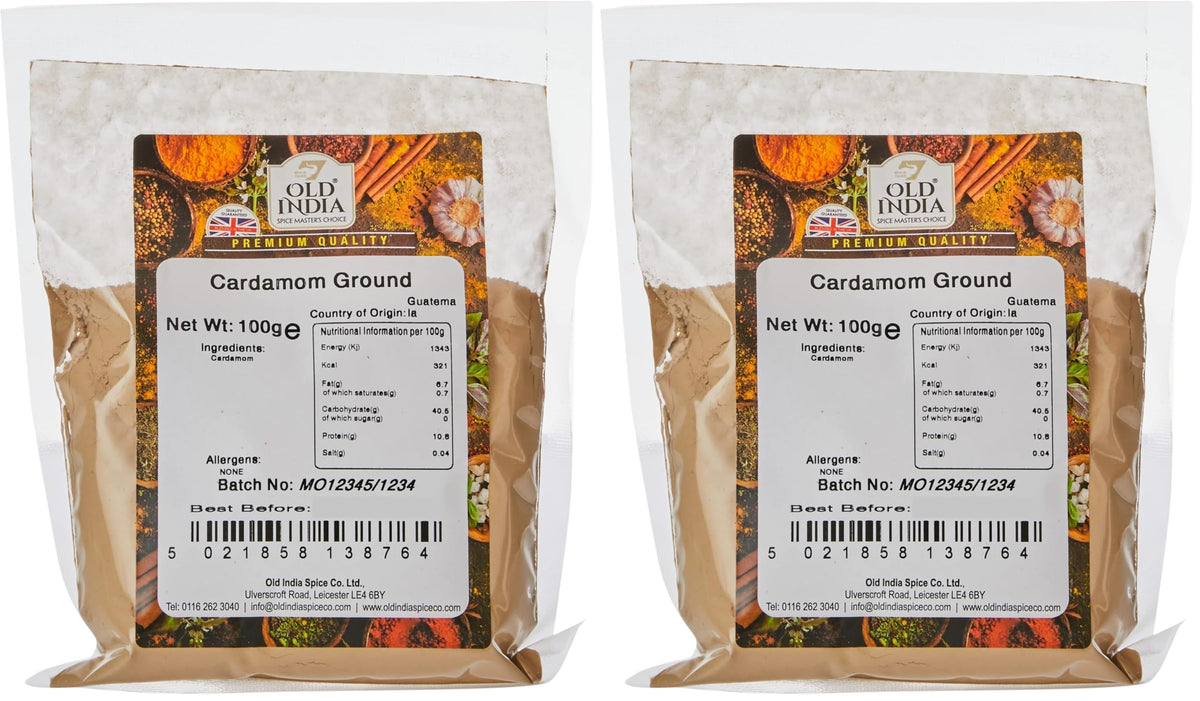 Old India Ground Cardamom - 100g (Pack of 2)