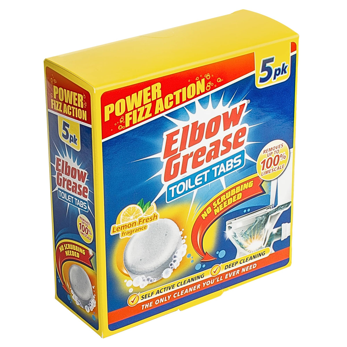 Elbow Grease Toilet Cleaner Tabs - Lemon Fresh Scent, 5 Count 1