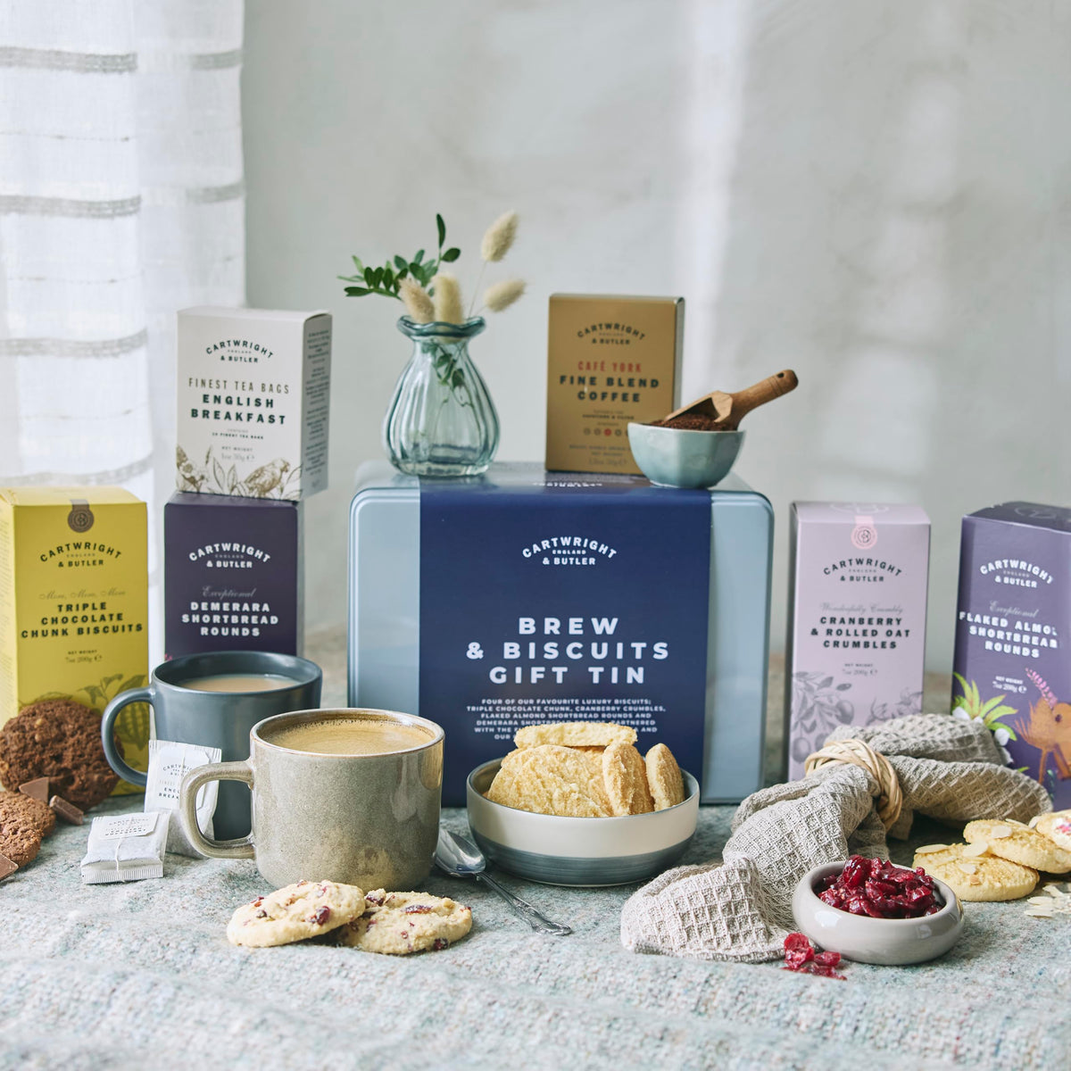 Cartwright & Butler Brew & Biscuit Hamper - 4 Biscuit Varieties, English Breakfast Tea & Coffee 3
