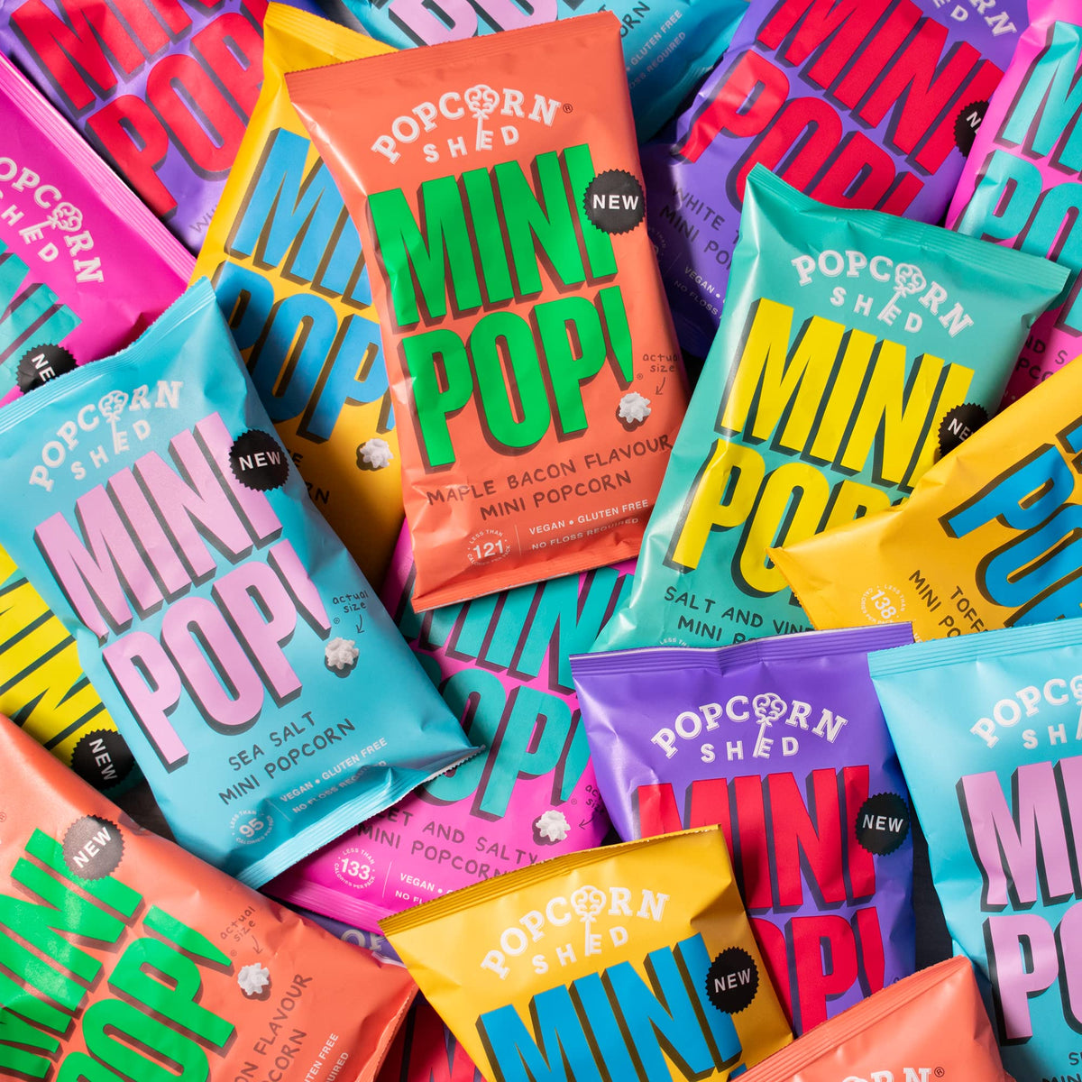 Popcorn Shed Mini Pop! Sea Salt Popcorn - Vegan, Low Calorie, Allergen Free, 20g 7