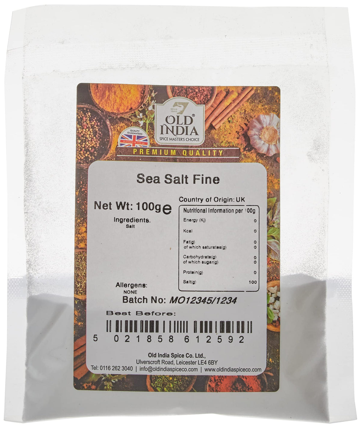Old India Sea Salt Fine - 100g | Natural, Additive-Free, GMO-Free 1