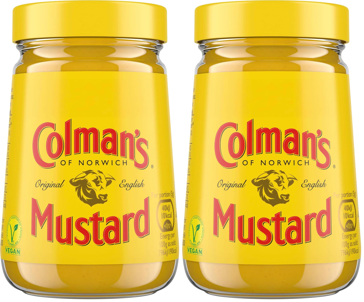 Colman's Original English Mustard - Double Milled Mustard Seeds | 100g Jar (Pack of 2) 1