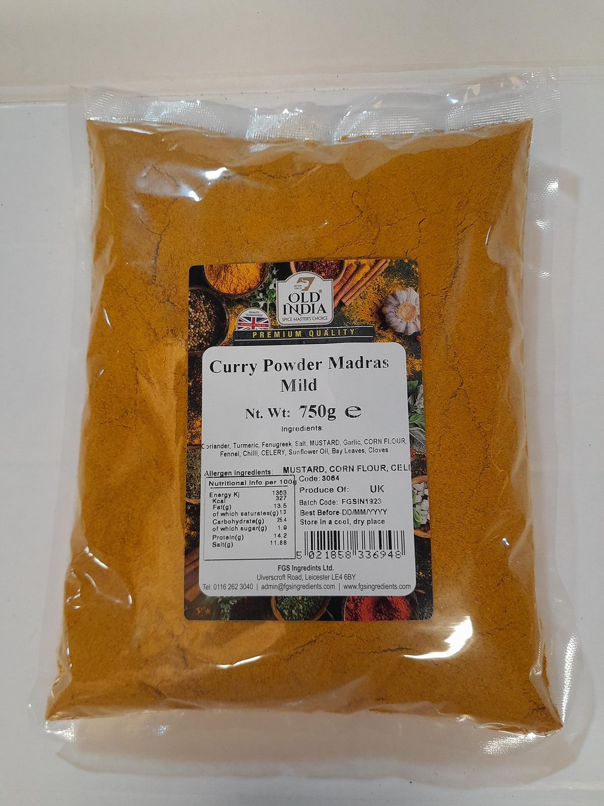 Old India Curry Powder Madras Mild - 750g