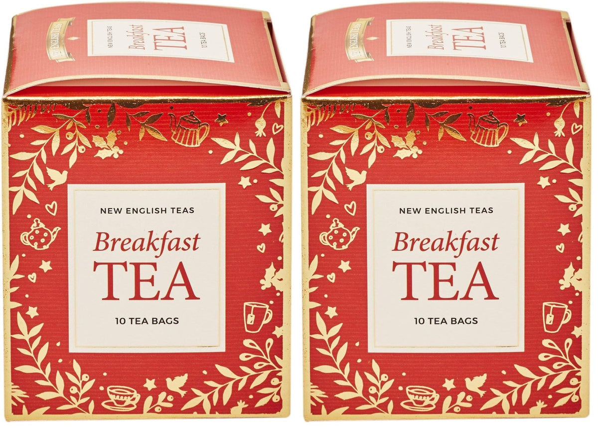New English Teas Christmas Box - 10 English Breakfast Teabags | Red Carton | 40g 1
