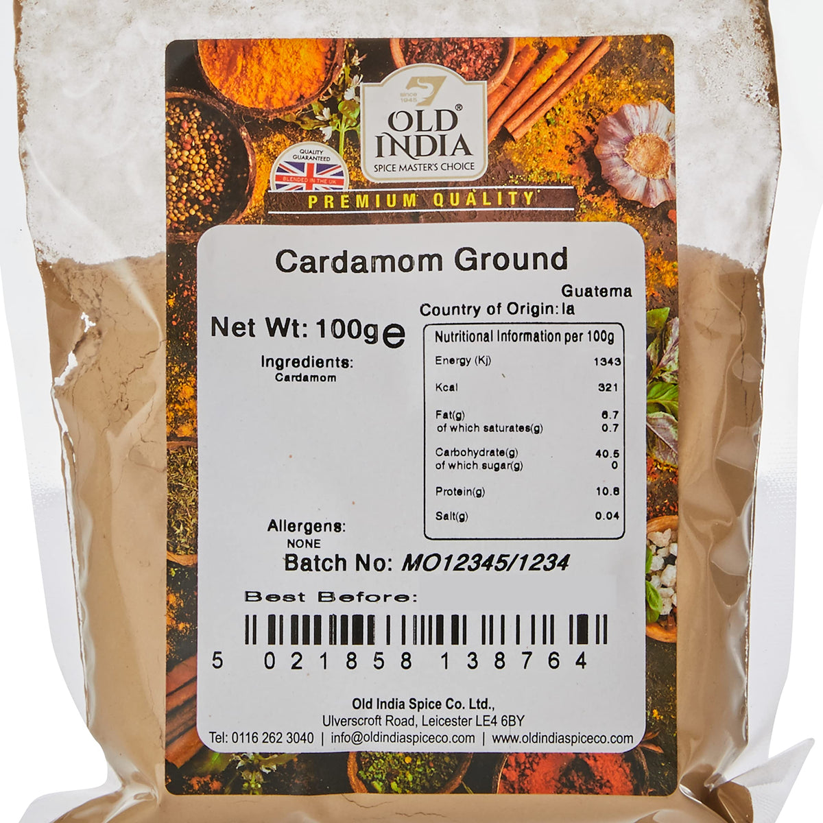 Old India Ground Cardamom - 100g (Pack of 2)